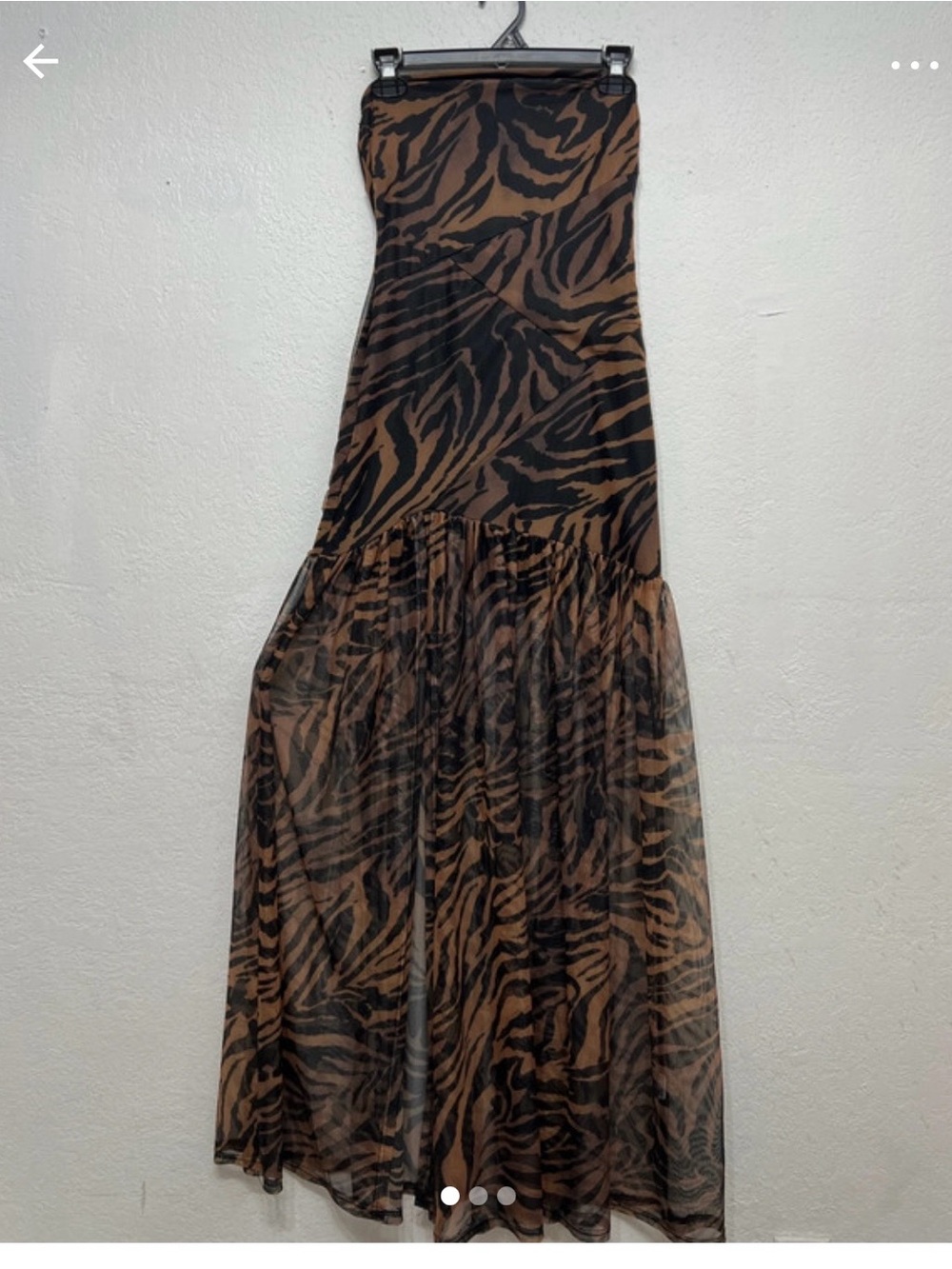 Brown and Black Animal-Print Maxi Dress
